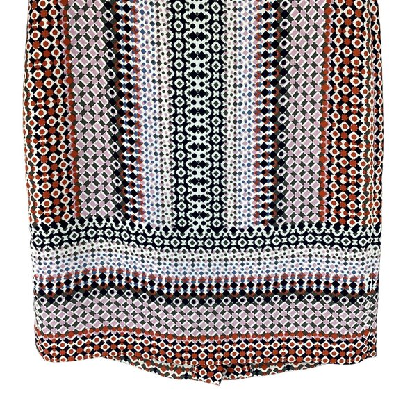 J.Crew Skirt Size 6 Pencil Drapery Geometric Print Pink Geo Lined - Picture 5 of 8